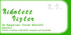 nikolett vizler business card